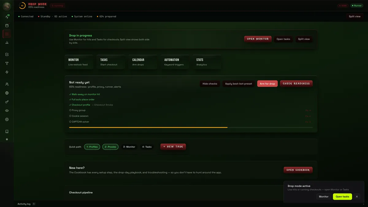 REPTILE copped log of successful checkouts